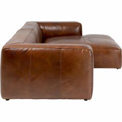Sofa Cubetto Deri Kahverengi Sağ Köşe Kanepe Takımı