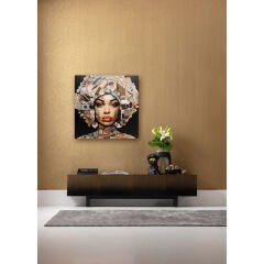 Glass Picture 3D Art Geo Women 120x120cm