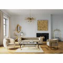 Pure Elegance Beige Çelik Berjer
