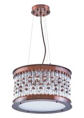 Cam Aksesuarlı Sarkıt Avize Bakır Küçük