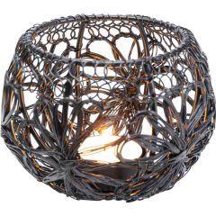 Tealight Hayat Siyah Toz Kaplı Çelik Mumluk