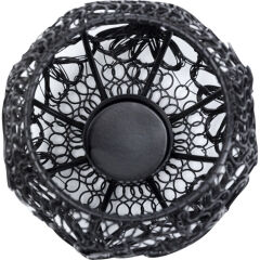 Tealight Hayat Siyah Toz Kaplı Çelik Mumluk