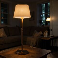 Blaze Gold Gövde Krem Başlık Dekoratif Abajur