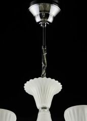 5 Kollu Bardaklı Avize Beyaz