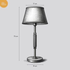 Blaze Gold Gövde Krem Başlık Dekoratif Abajur