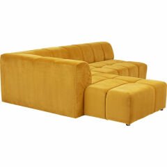 Sofa Belami Kadife Görünümlü Kehribar Sol Köşe Takımı
