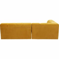 Sofa Belami Kadife Görünümlü Kehribar Sol Köşe Takımı