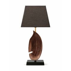 Orion Siyah Bronz Gövde Koyu Gri Başlık Dekoratif Abajur