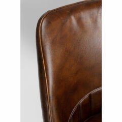 Chair with Armrest Rumba Leather Brown Sandalye