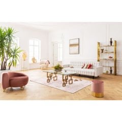 Milchbar Bej Yataklı Kanepe 219cm