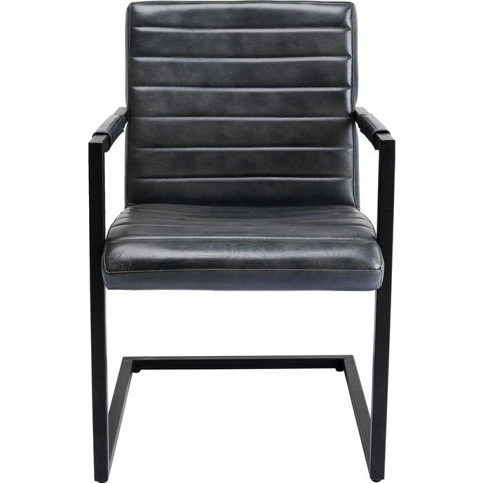 Cantilever Armchair Lola Leather Grey Sandalye