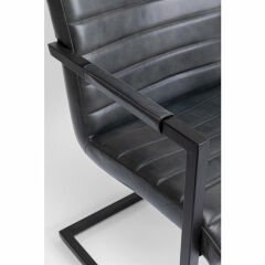 Cantilever Armchair Lola Leather Grey Sandalye