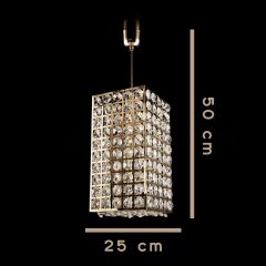 Kristal Taşlı Sarkıt Avize Gold