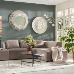 Infinity Velvet Taupe Sağ Köşe Koltuk