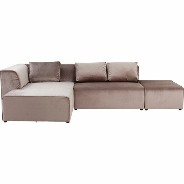 Infinity Kadife Taupe Sol Köşe Kanepe