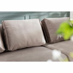 Infinity Kadife Taupe Sol Köşe Kanepe