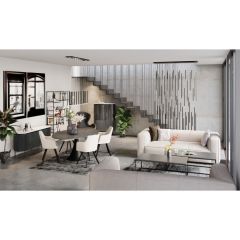 Cubetto Krem Üçlü Kanepe 220cm