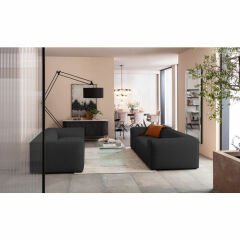 Cubetto Dark Grey Üçlü Koltuk