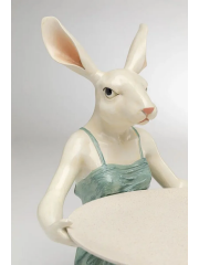 Deco Figurine Lady Rabbit Tray 29cm