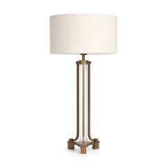 Rovel Eskitme Gövde Krem Başlık Dekoratif Abajur