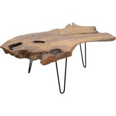Aspen Naturel Teak Masif Ahşap Lake Orta Sehpa