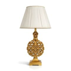 Celsa Eskitme Gold Gövde Krem Başlık Dekoratif Abajur