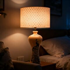 Nord Somon Gövde Desen Baskılı Başlık Dekoratif Abajur