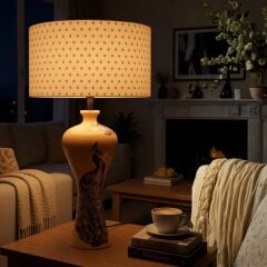 Nord Somon Gövde Desen Baskılı Başlık Dekoratif Abajur