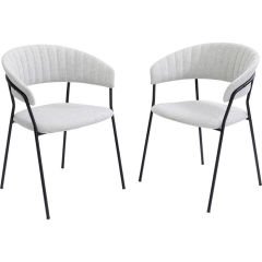 Armrest Belle 2'li Gri Sandalye