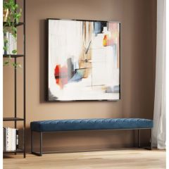 Bench Smart Velvet Petrol Puf 150 cm