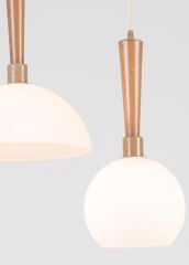 3 Başlıklı Ahşap Detay Sarkıt Avize