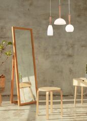 3 Başlıklı Ahşap Detay Sarkıt Avize