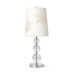 Serein Krom Gövde Krem Başlık Dekoratif Abajur