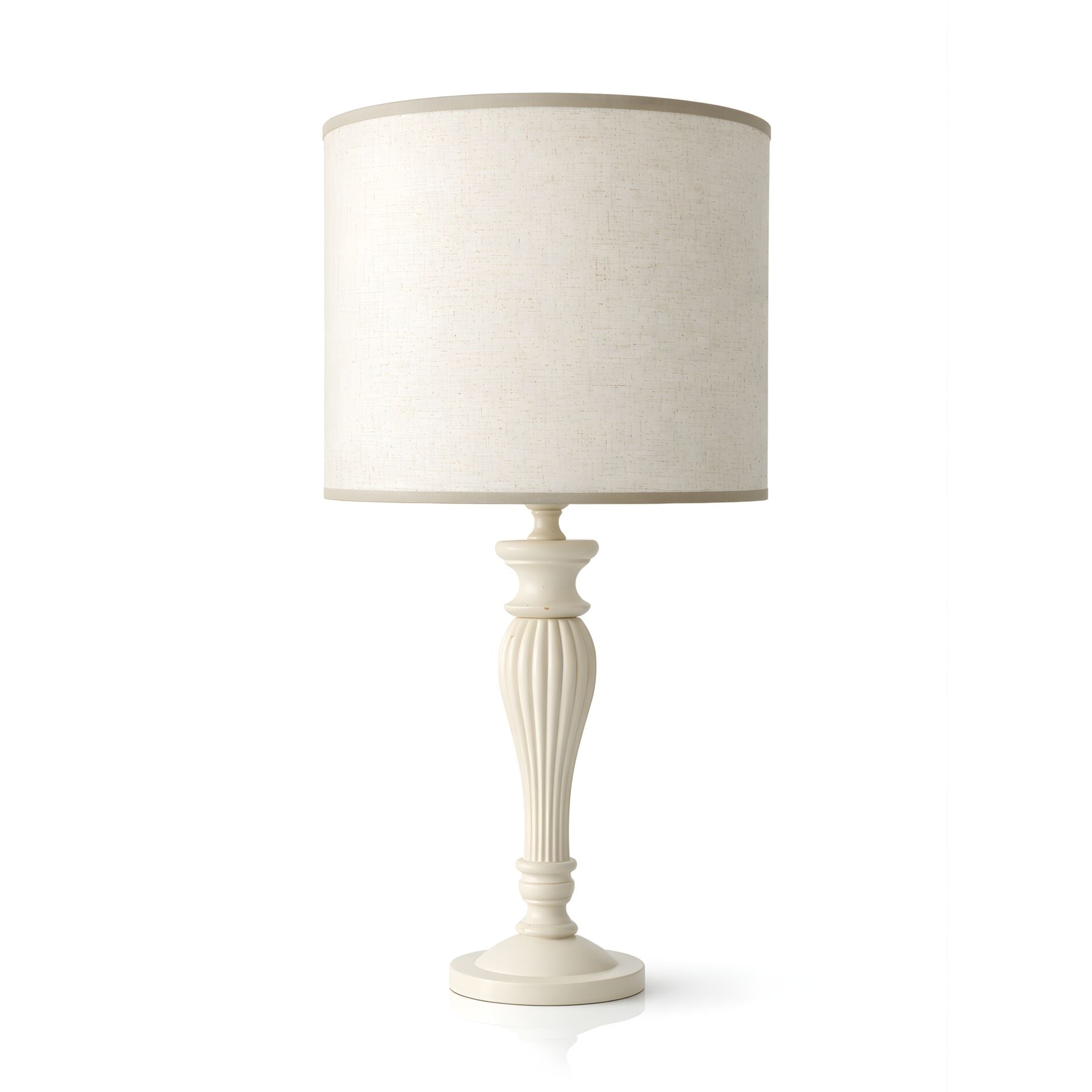 Kior Eskitme Krem Gövde Krem Başlık Dekoratif Abajur