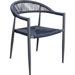 Chair with Armrest Palma Dark Blue Sandalye
