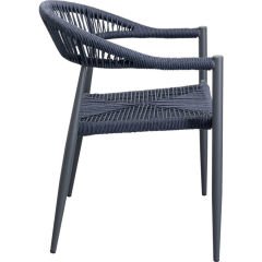 Chair with Armrest Palma Dark Blue Sandalye