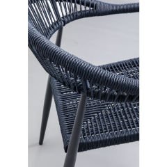Chair with Armrest Palma Dark Blue Sandalye