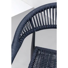 Chair with Armrest Palma Dark Blue Sandalye