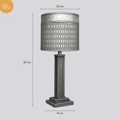 Haze Kahverengi Gövde Krem Başlık Dekoratif Abajur