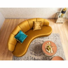 Cushion Cannes Sarı Yer Minderi 45x45 cm