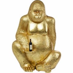 Shiny Gorilla Silver Dekoratif Obje 80cm