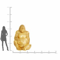 Shiny Gorilla Silver Dekoratif Obje 80cm