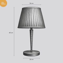 Kael Bej Gövde Krem Başlık Dekoratif Abajur