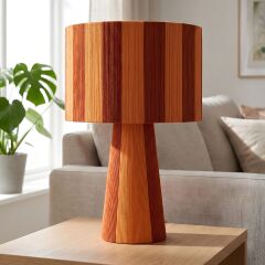 Denle Kiremit Turuncu Dekoratif Abajur