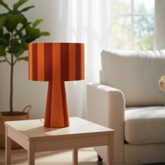 Denle Kiremit Turuncu Dekoratif Abajur