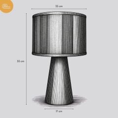 Denle Kiremit Turuncu Dekoratif Abajur