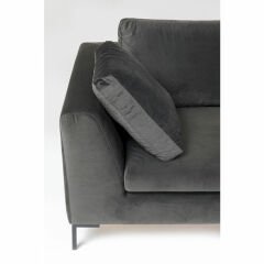 Gianni Small Velvet Grey Right Köşe Kanepe