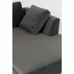 Gianni Small Velvet Grey Right Köşe Kanepe