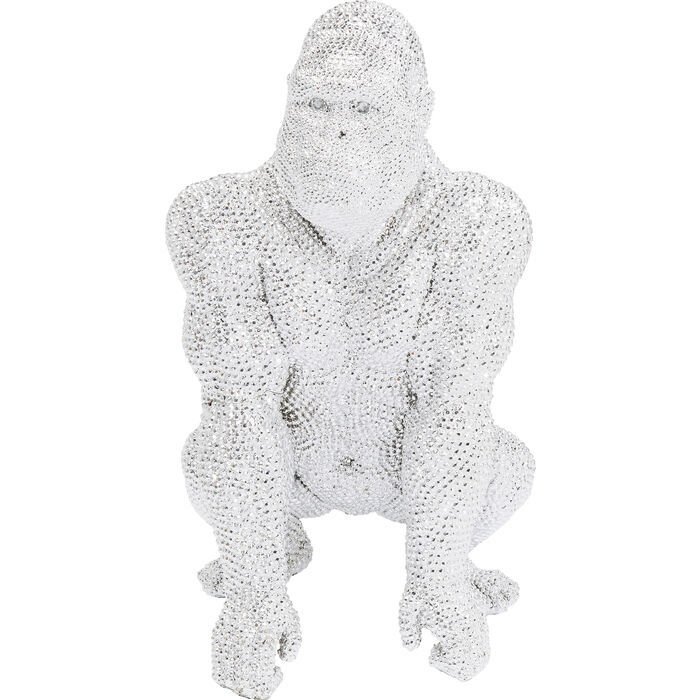 Shiny Gorilla Silver Dekoratif Obje 80cm