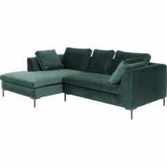 Sofa Gianni Kadife Koyu Yeşil Sol Köşe Takımı